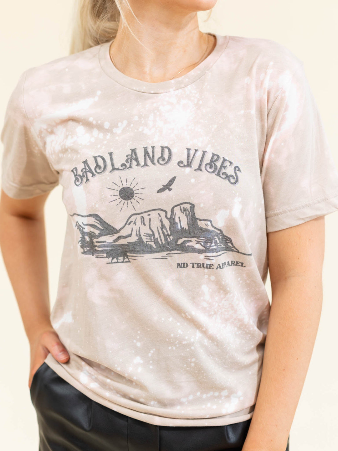 Badland Vibes Bleached TeeScreen tees