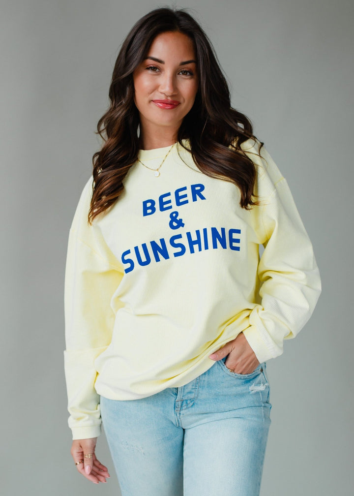 Beer & Sunshine Corded CrewScreen tees