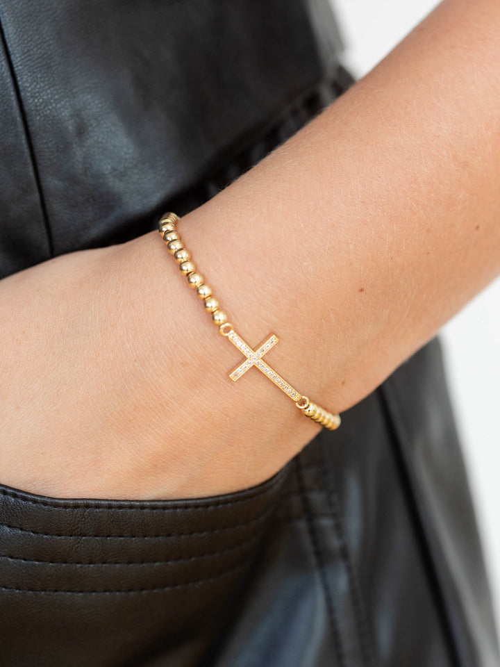 CZ Cross Stretch BraceletBracelet