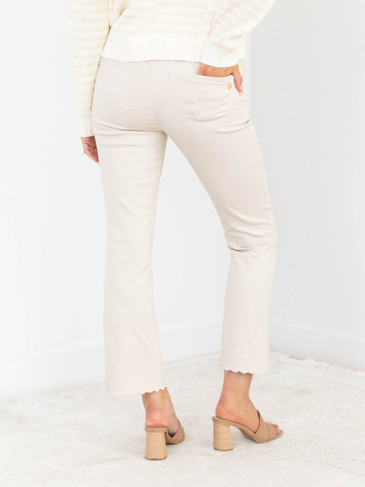 Democracy Birch High Rise Crop Itty Bitty FlareDenim jeans