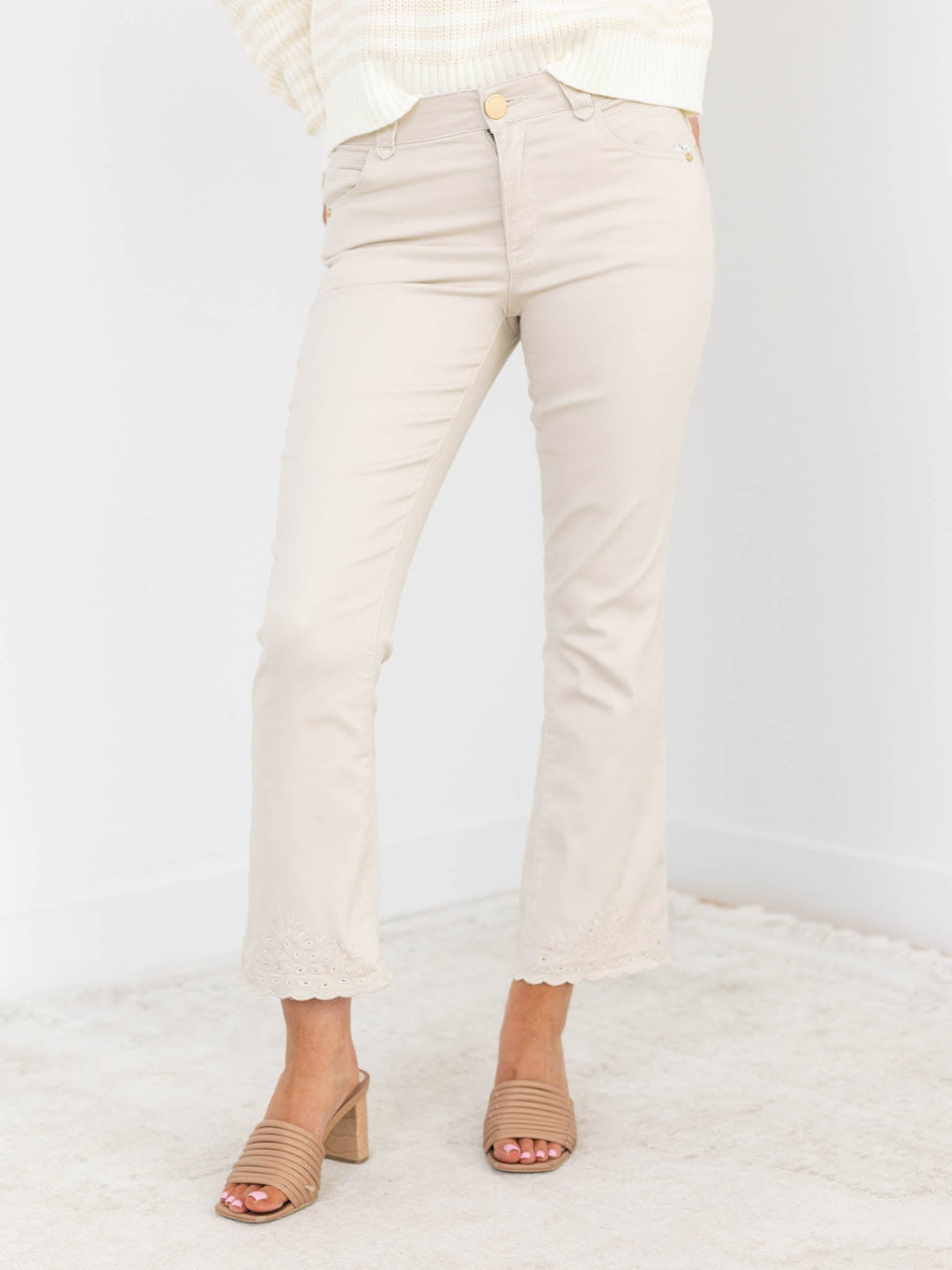 Democracy Birch High Rise Crop Itty Bitty FlareDenim jeans