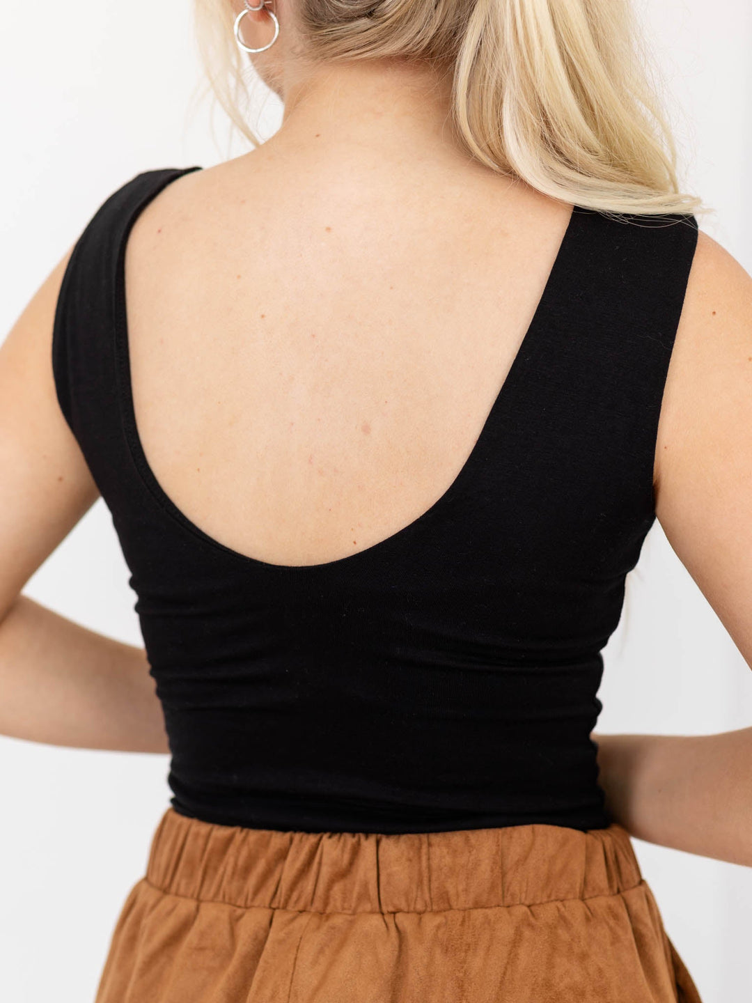 Double Layered V neck BodysuitBasics