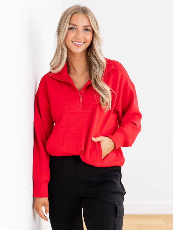 DoubleLUXE Soft Half Zip SweatshirtFleece