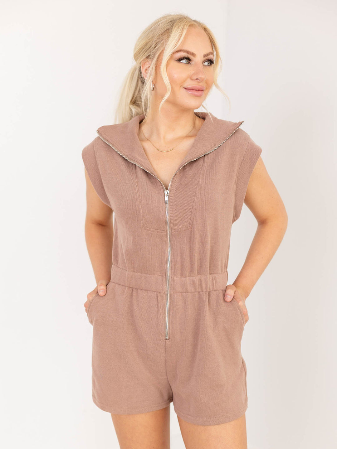 Drop Shoulder Heavy Knit RomperRomper