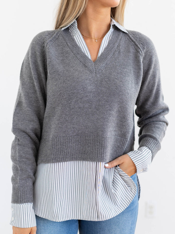 Elan Long Sleeve Sweater Shirt ComboSweaters