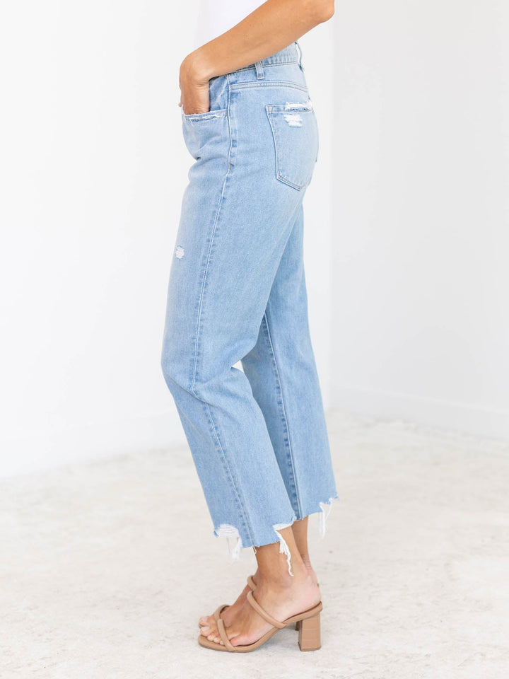 Flying Monkey Angie High Rise Straight CropDenim jeans