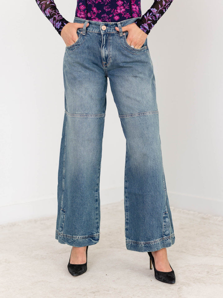 Free People Benji Relaxed Wide LegDenim jeans