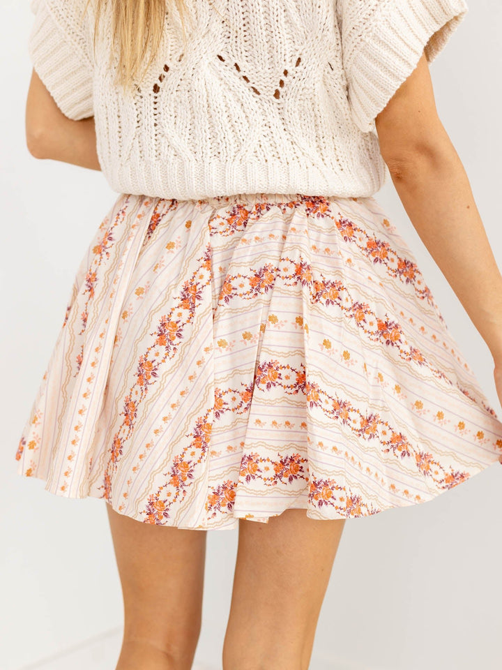 Free People Gia Printed SkirtNon-Denim Shorts/Skirts