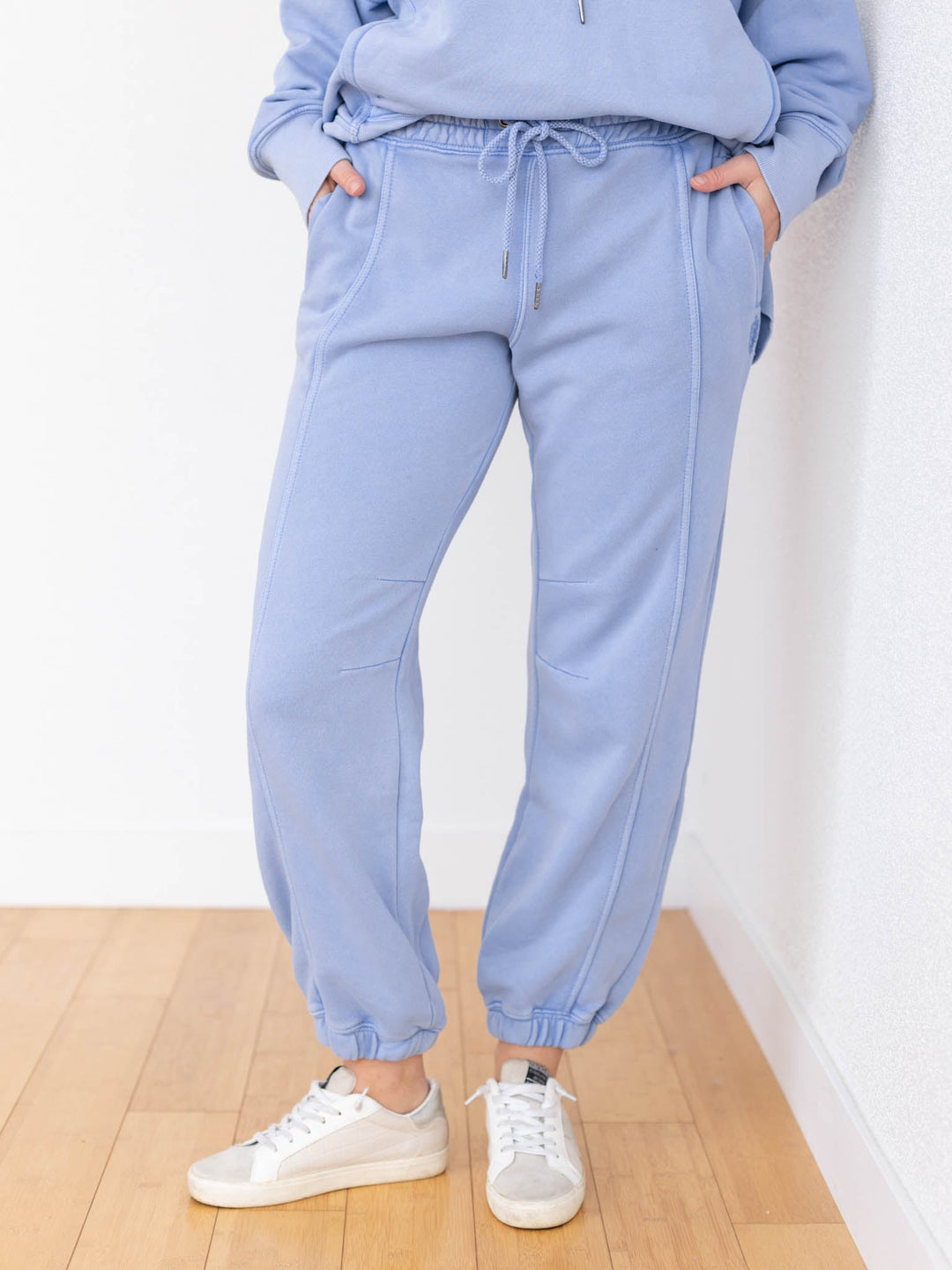 light blue free people jogger lounge pant