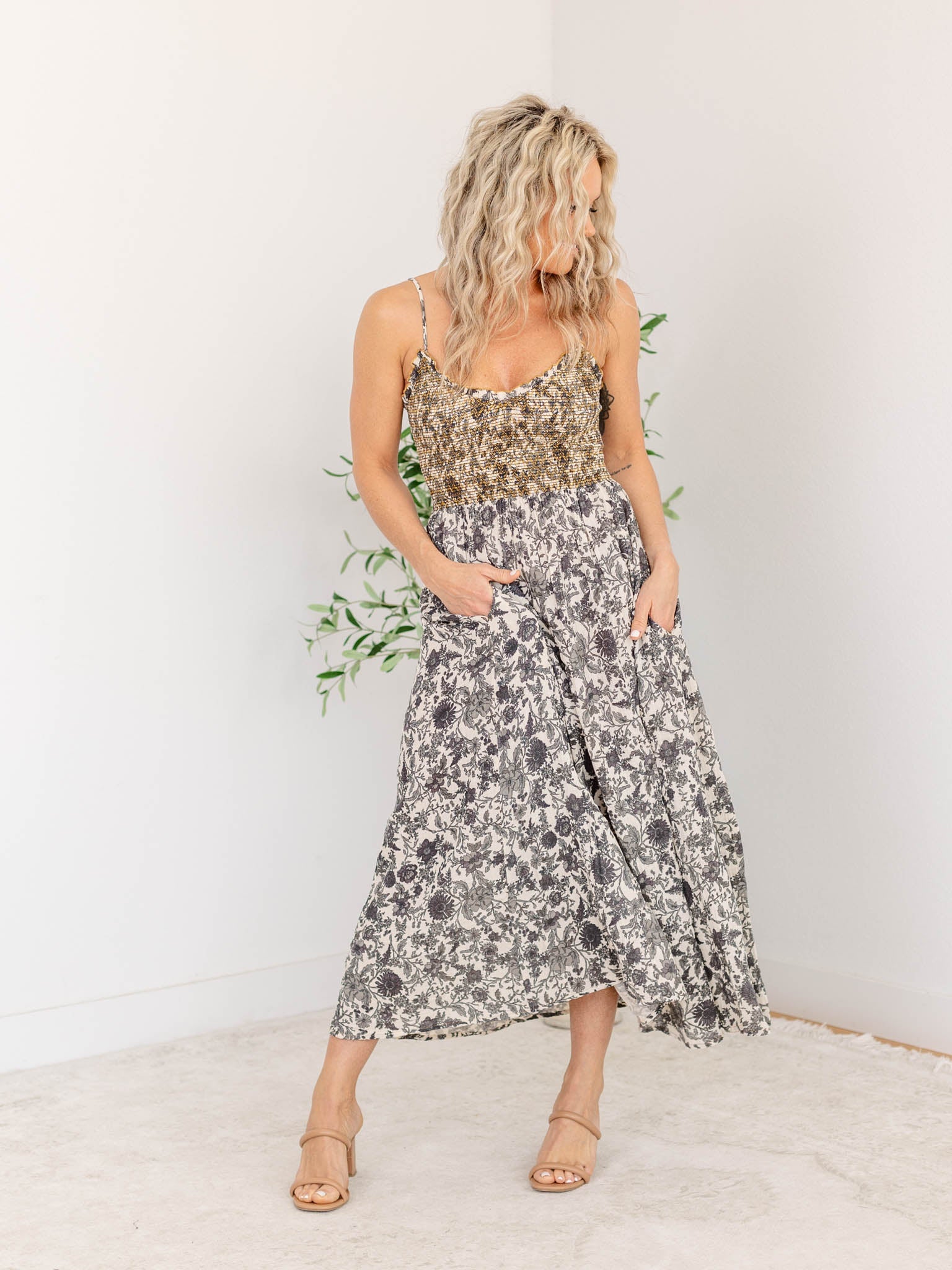 Free People Sweet Nothings Midi Dress Leela and Lavender