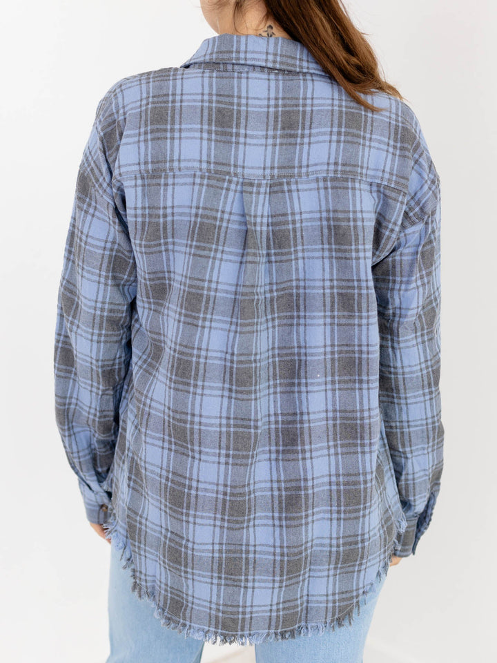 French Hem Oversized Plaid Button DownWoven tops