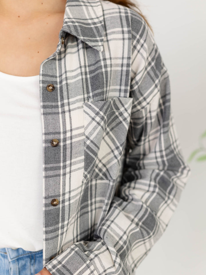 French Hem Oversized Plaid Button DownWoven tops