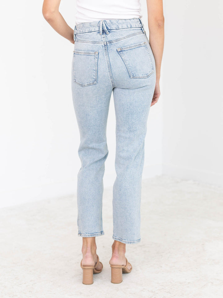 Good American Good Curve Straight StepDenim jeans