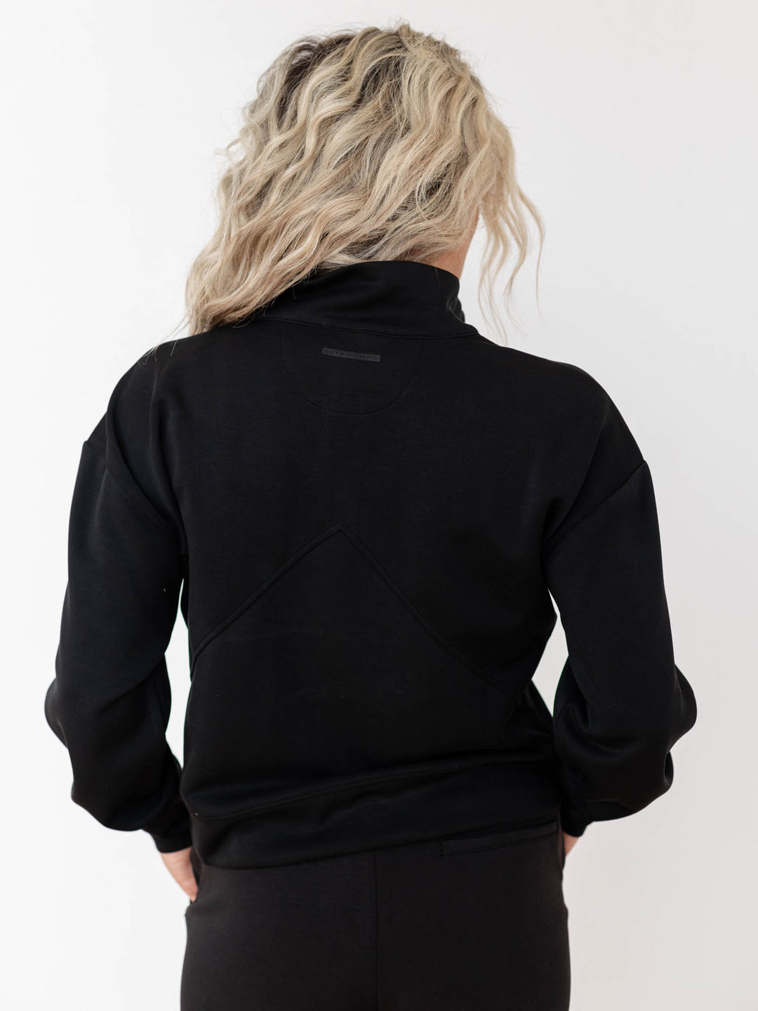 super soft black half zip sweatshirt