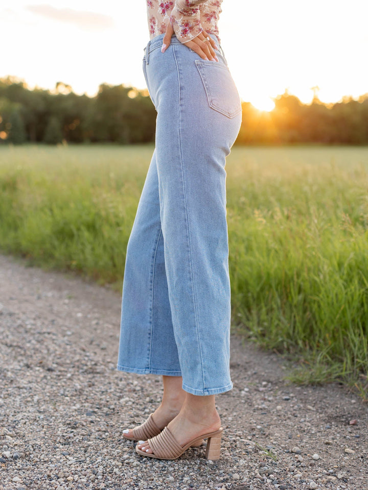 Just Black Light Denim Trouser Wide LegDenim jeans