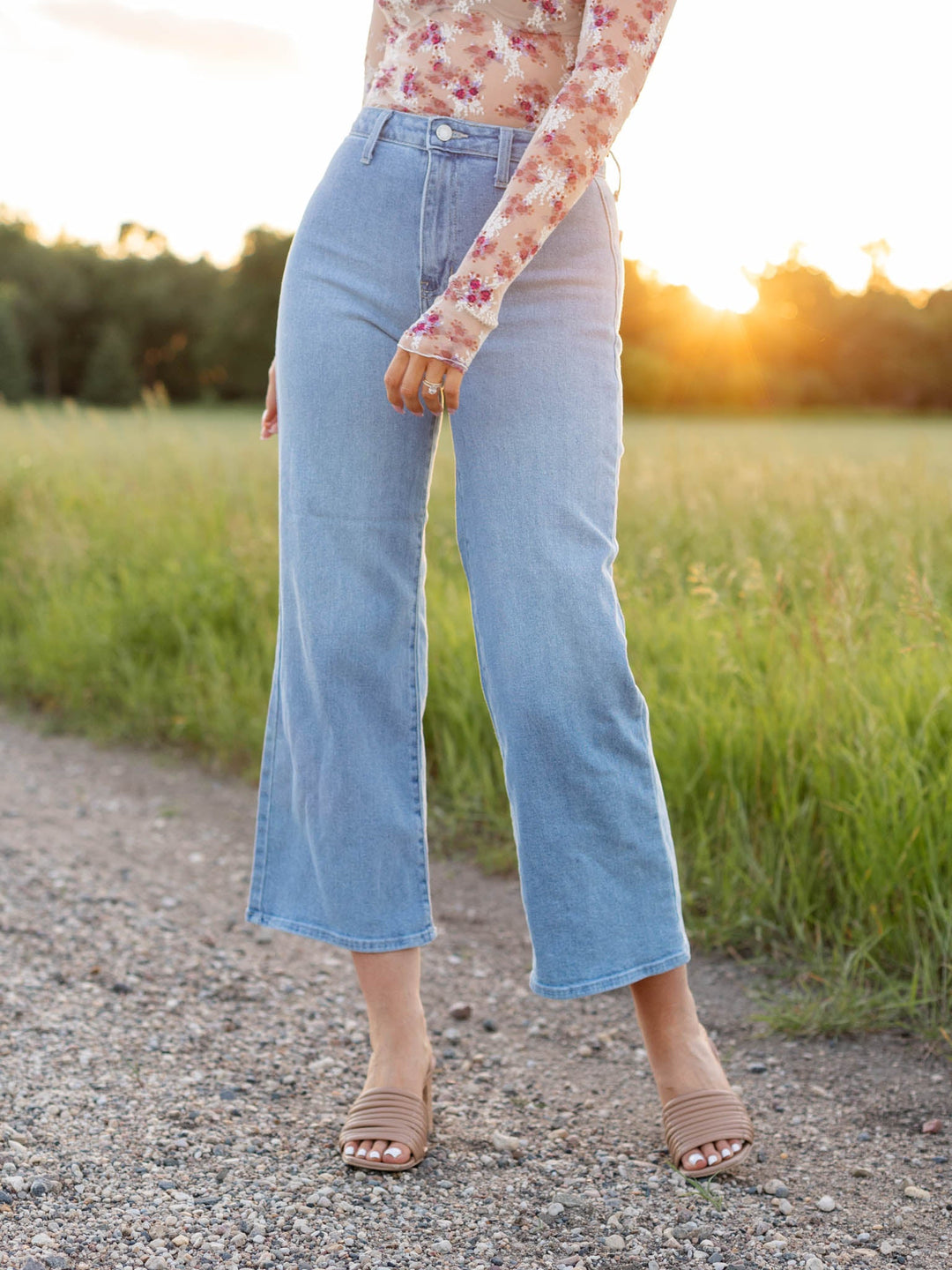 Just Black Light Denim Trouser Wide LegDenim jeans