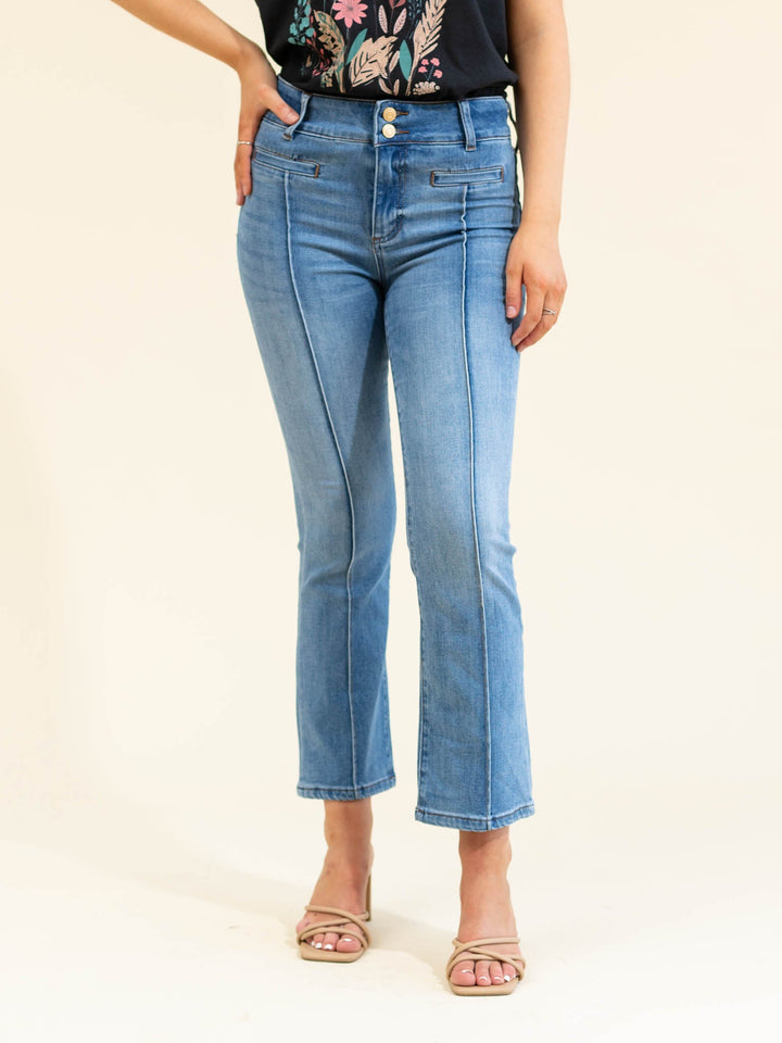 KUT Quality Kelsey High Rise Ankle FlareDenim jeans