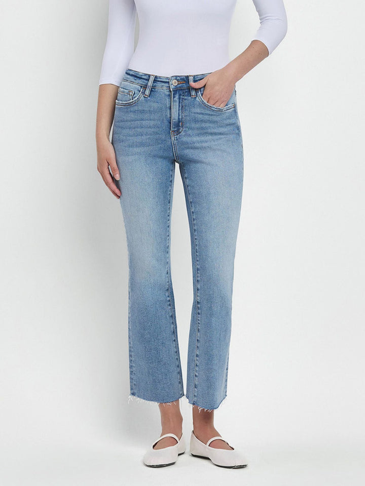 Lovervet Waiting High Rise Crop FlareDenim jeans