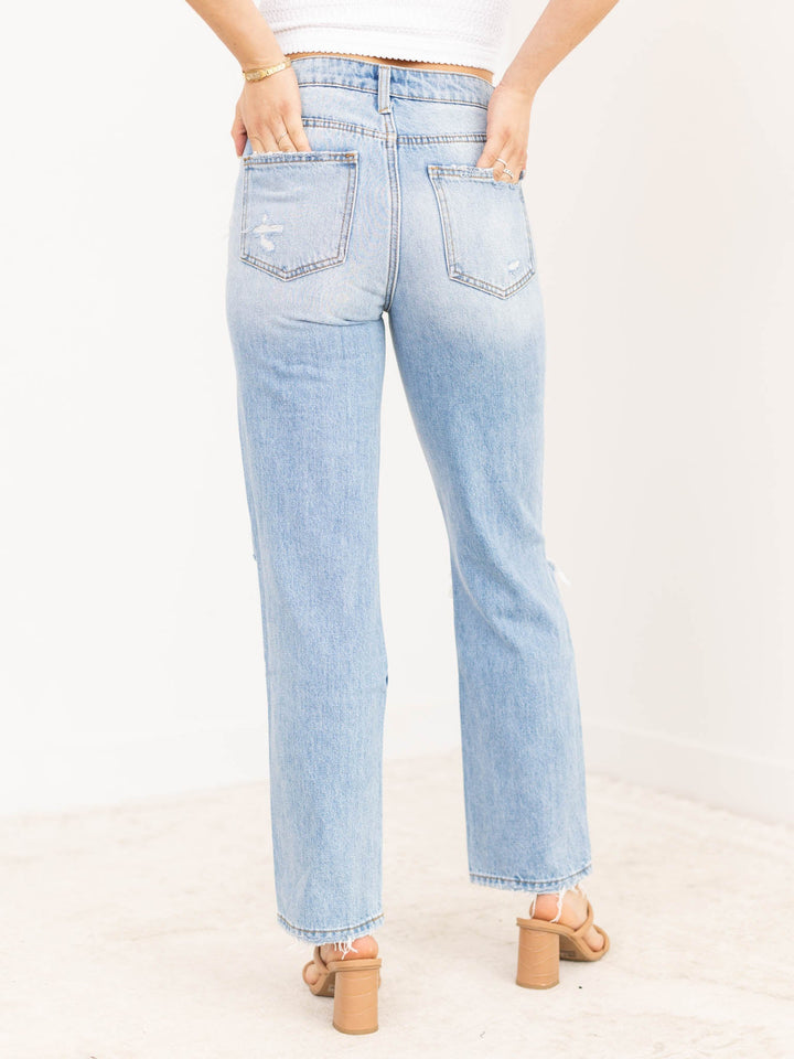 LOVEVERET Stylish High Rise StraightDenim jeans