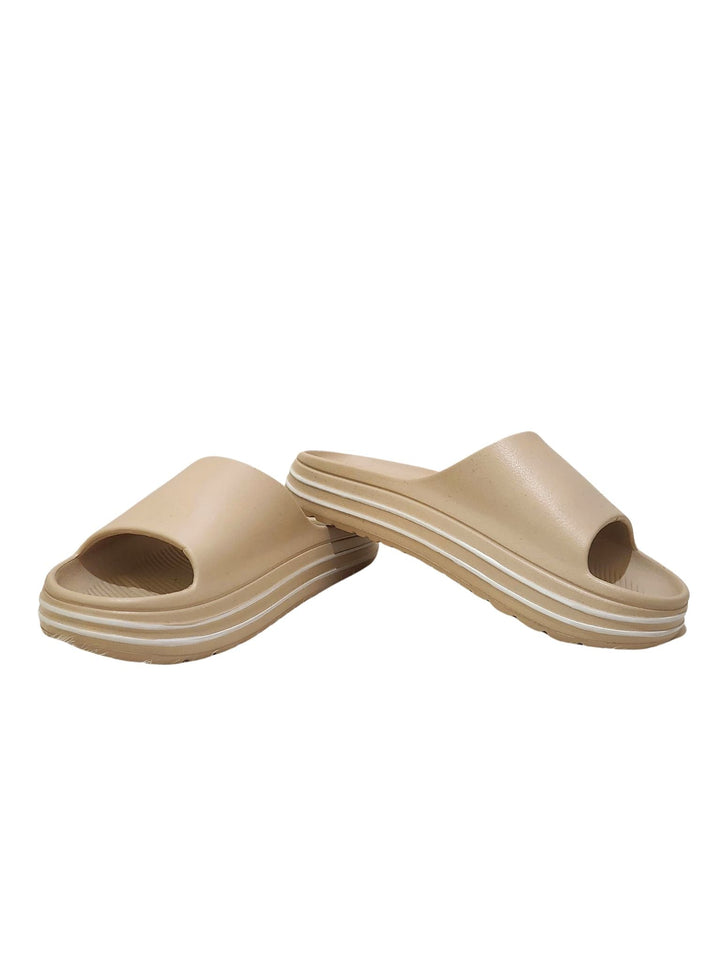 tan slip on sandals
