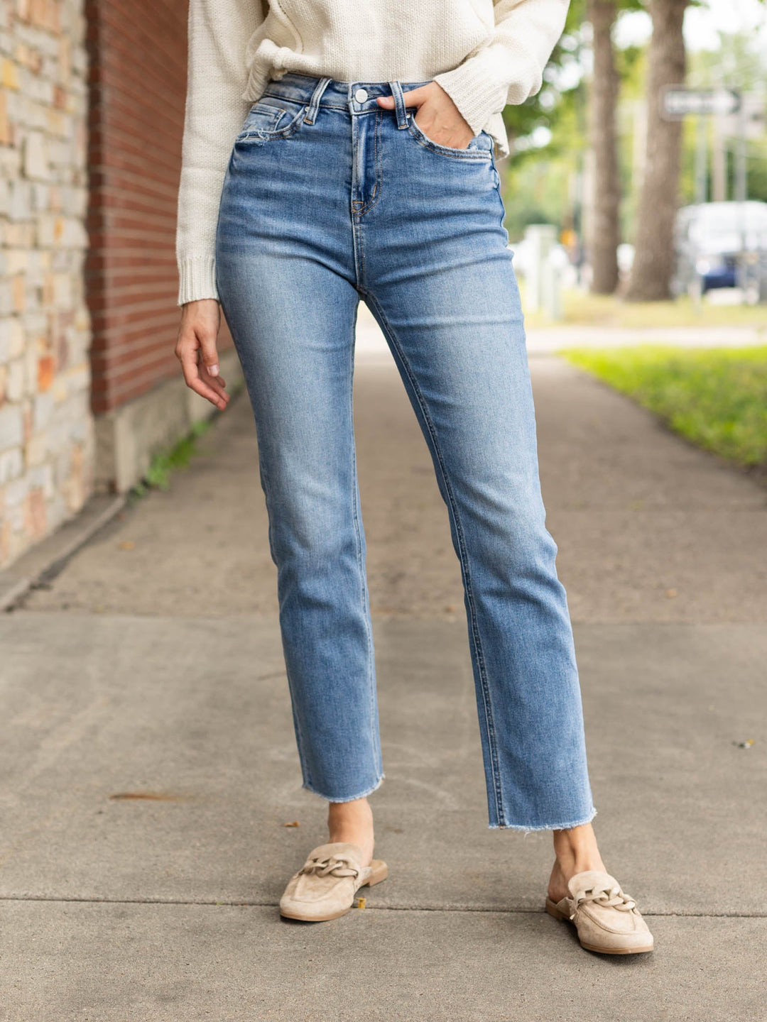 MICA Aniello Super High Rise StraightDenim jeans