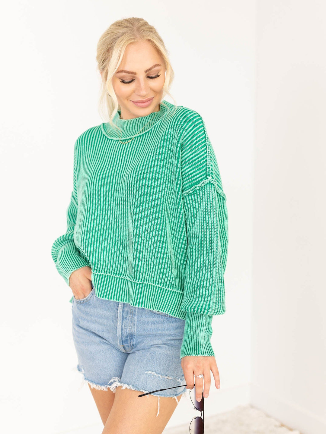 Mineral Wash Oversize SweaterSweaters