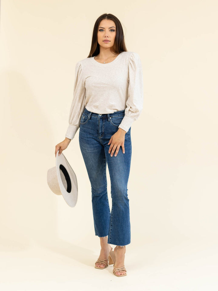 NATION Loren Classic Peasant TeeKnit tops