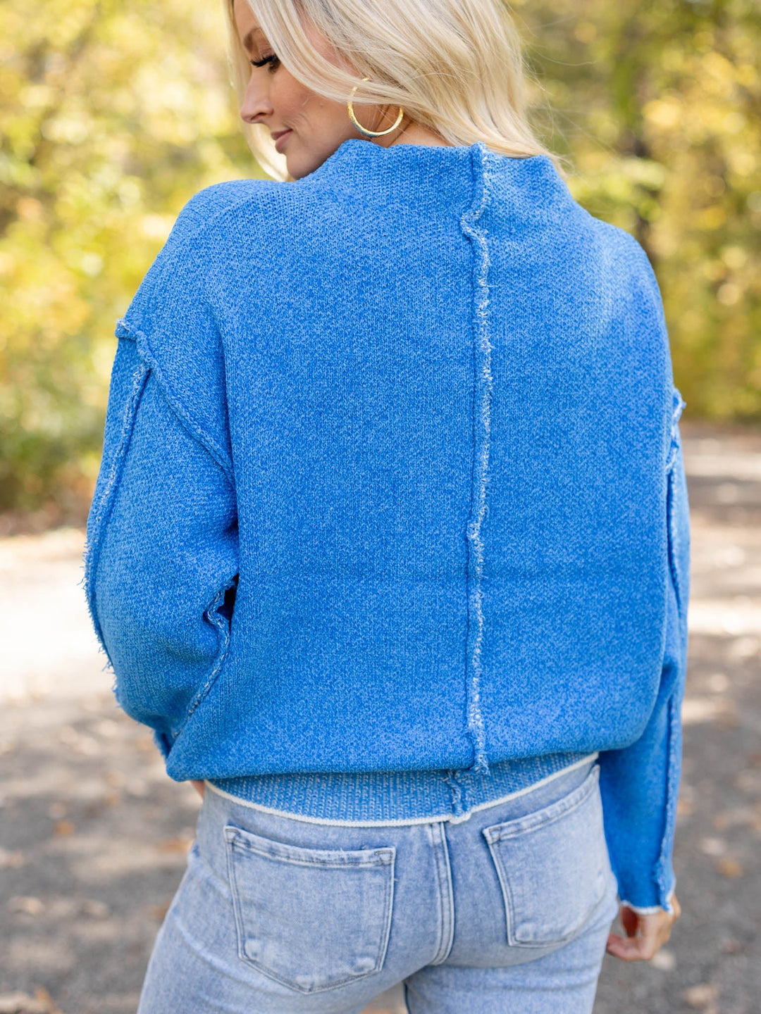 Oversized Mock Neck Chenille SweaterSweaters