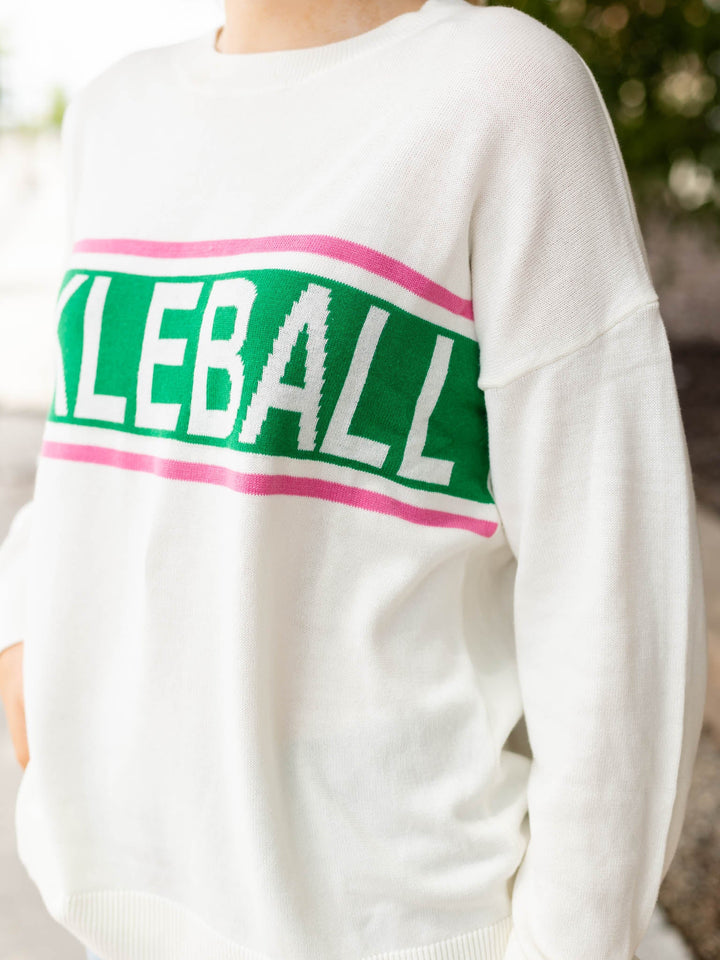 Pickleball Crew Neck SweaterSweaters