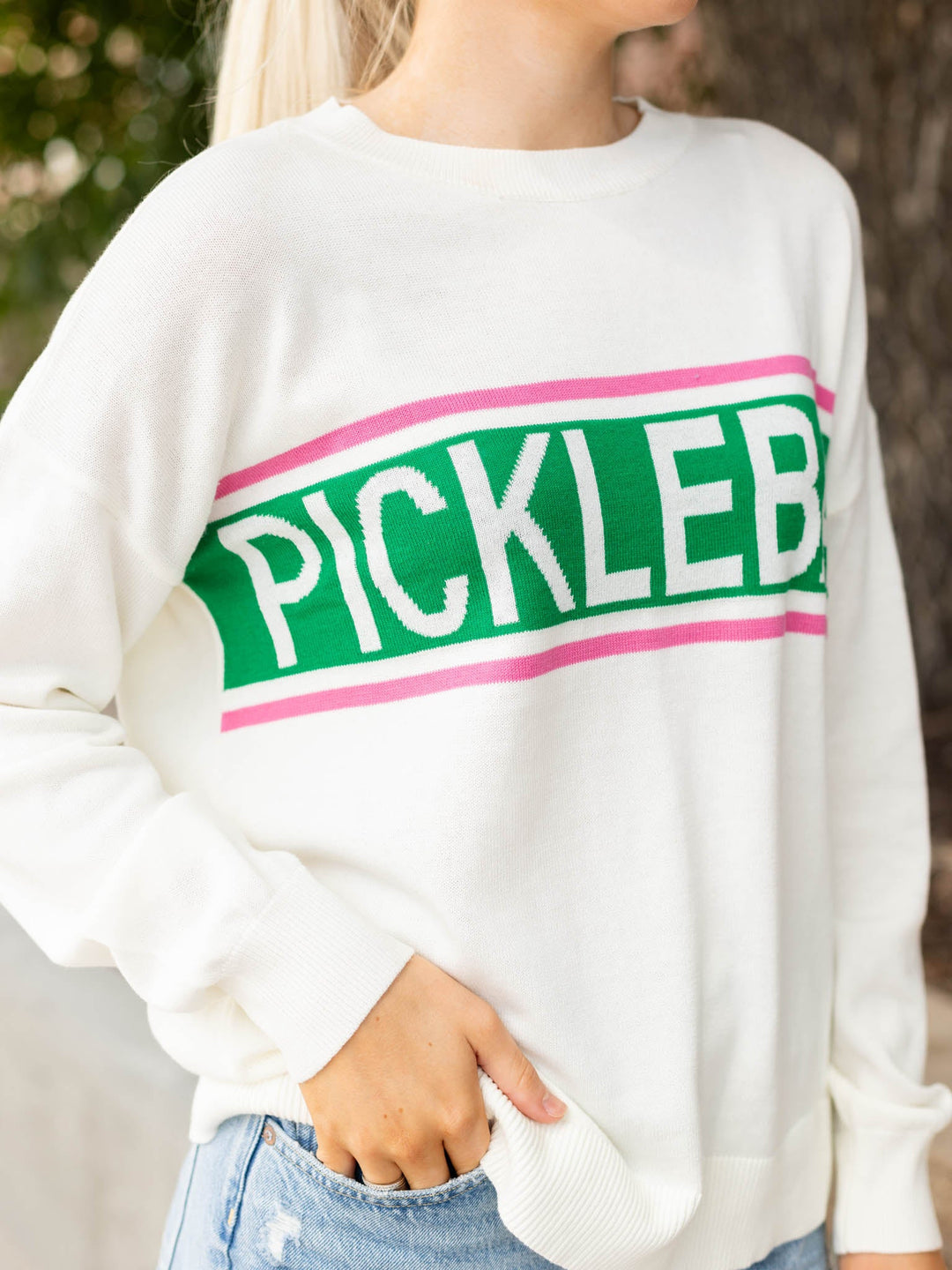 Pickleball Crew Neck SweaterSweaters