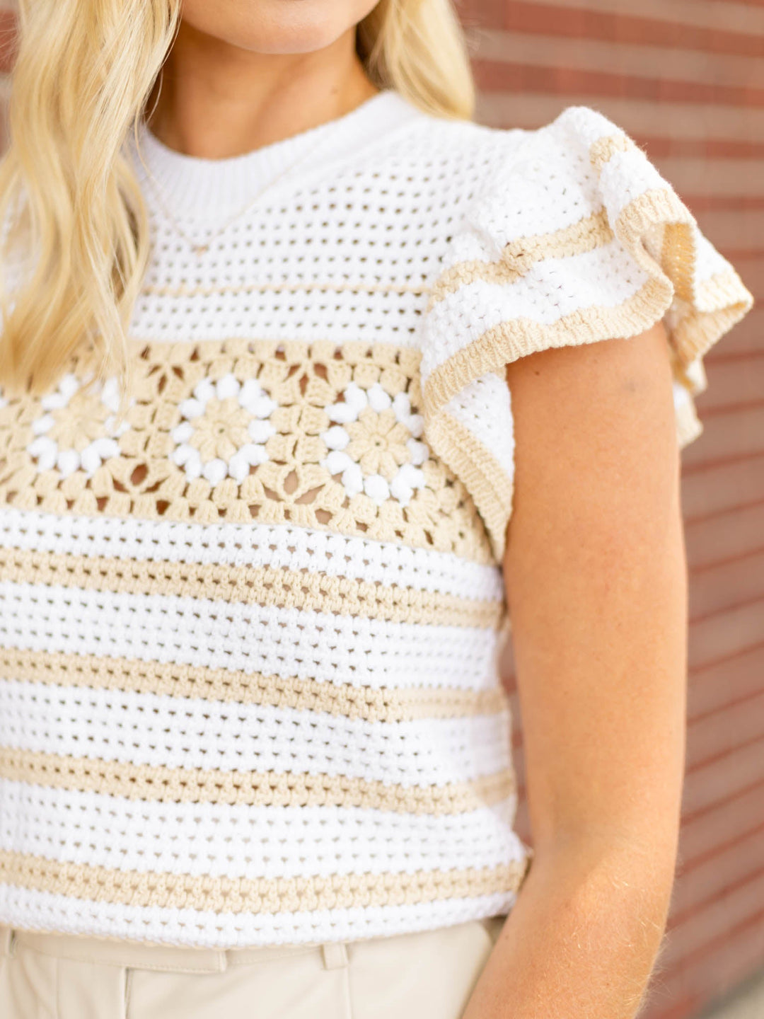 Rails Ivory Oat Stripe Penelope TopKnit tops