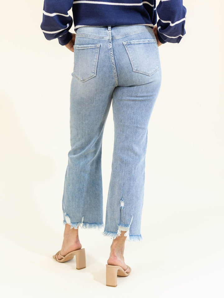 RISEN Light High Rise Straight Relaxed JeansDenim jeans