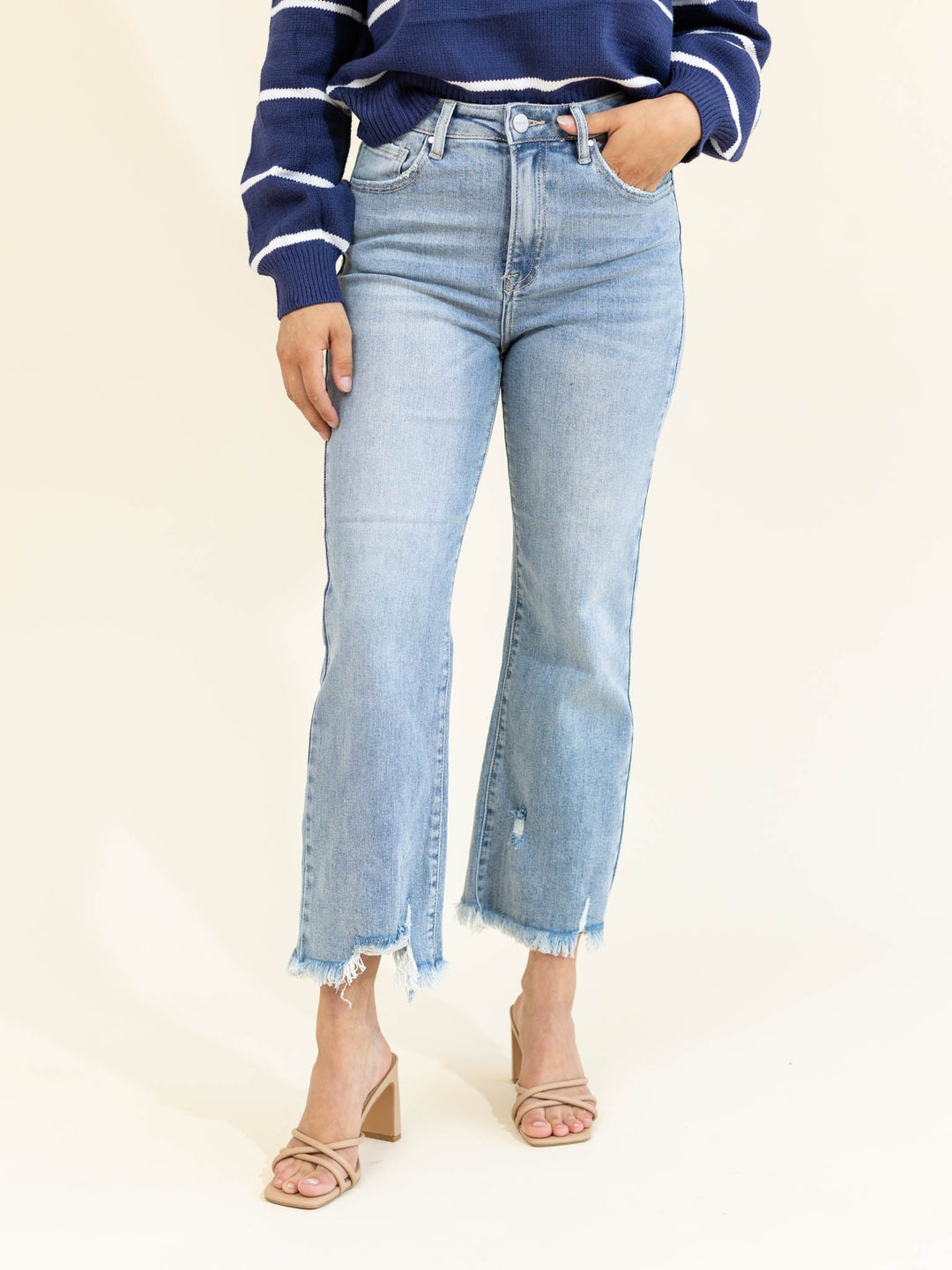 RISEN Light High Rise Straight Relaxed JeansDenim jeans