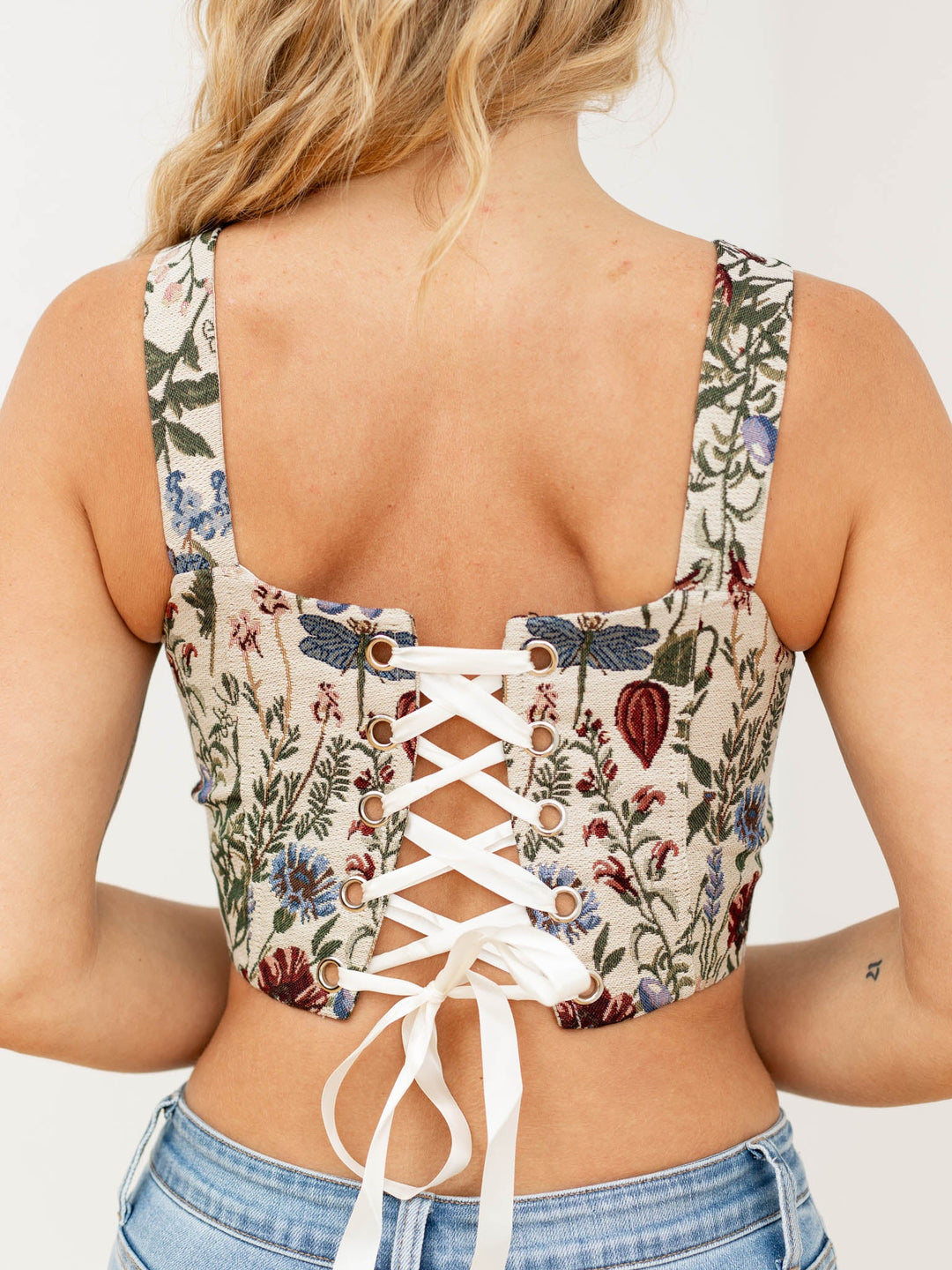 Seraphine Floral Tapestry CorsetWoven tops