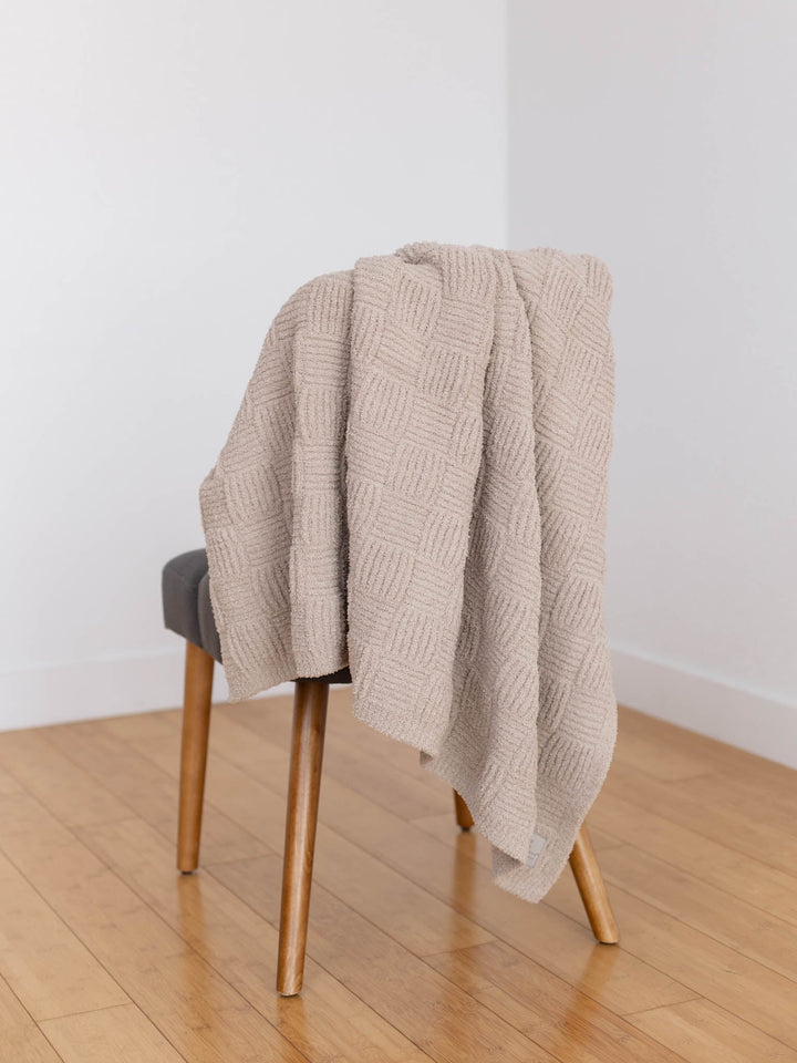 tan textured super soft blanket