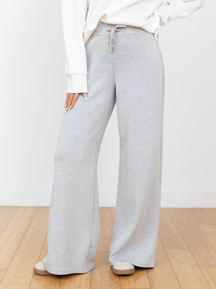 heather grey super soft wide leg pants