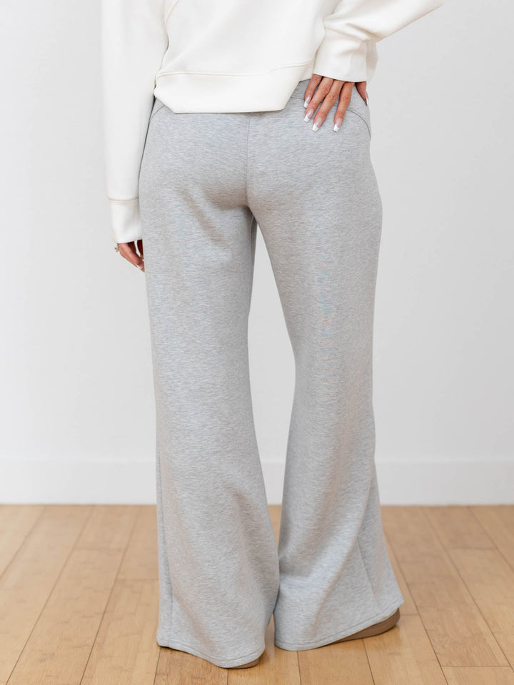 heather grey super soft wide leg pants