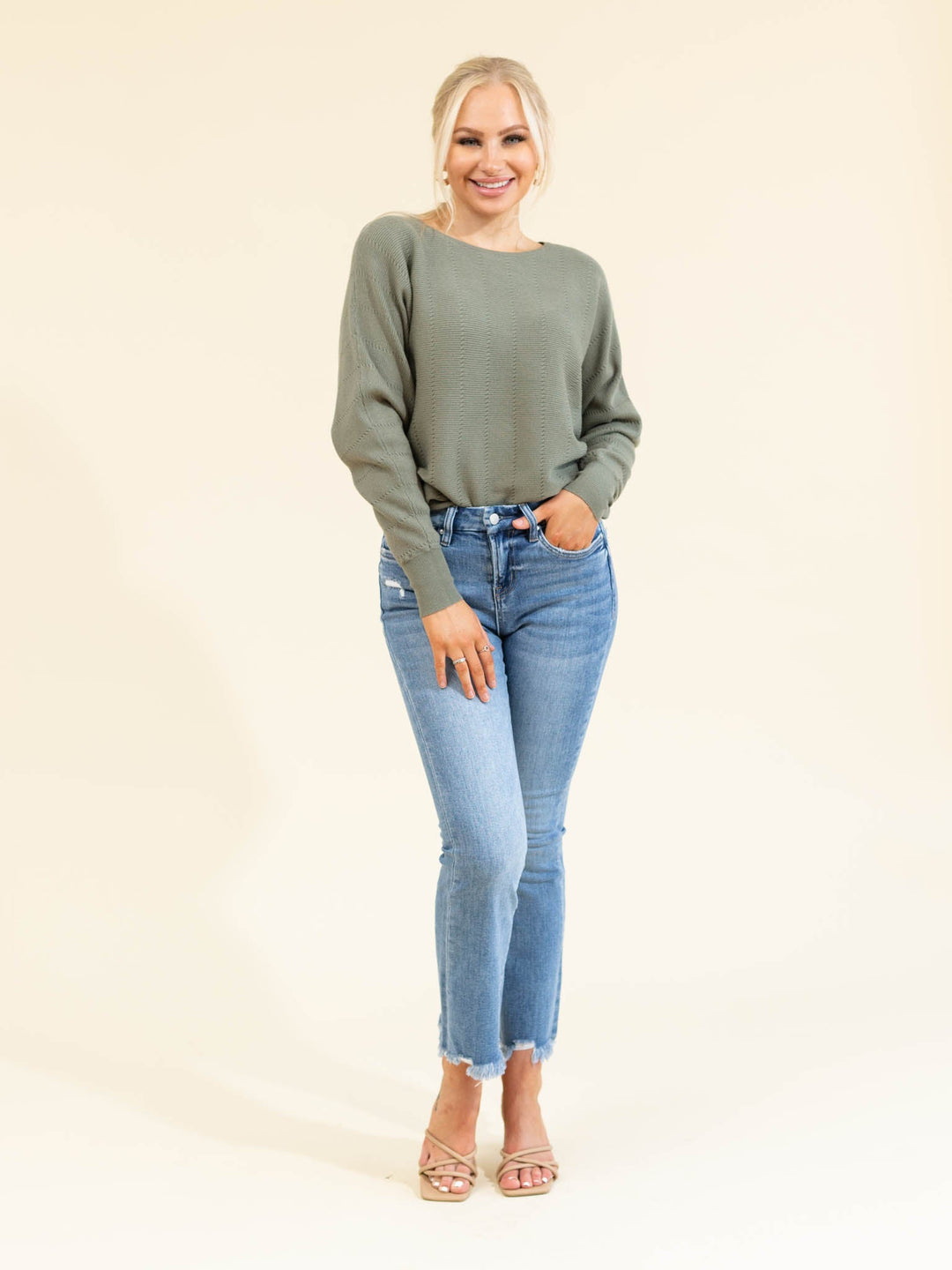 Textured Dolman SweaterSweaters