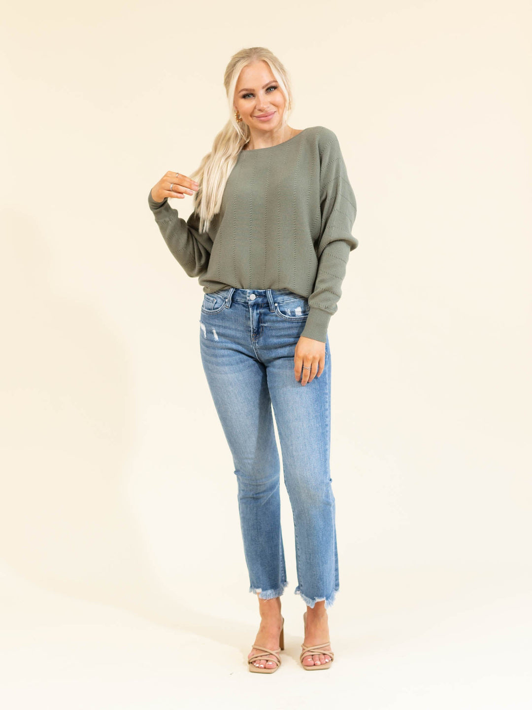 Textured Dolman SweaterSweaters