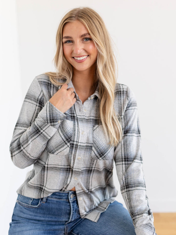 Thread and Supply Plaid Lewis ShirtKnit tops