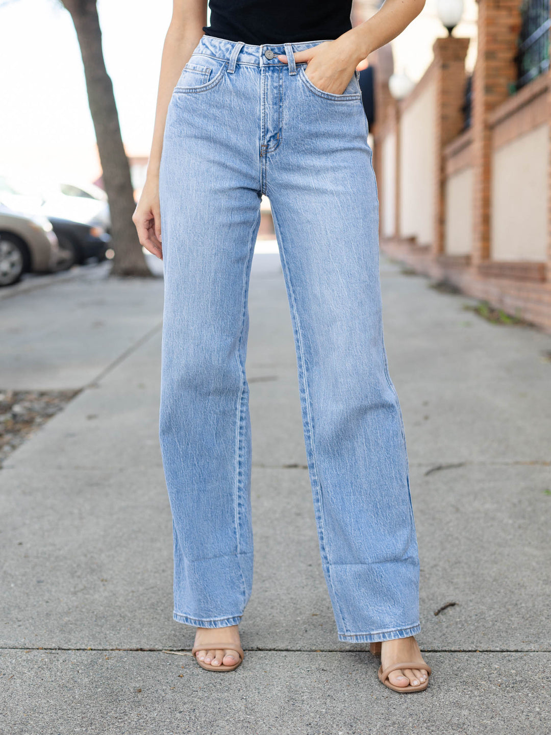 VERVET Enrapture Super High Rise Baggy StraightDenim jeans