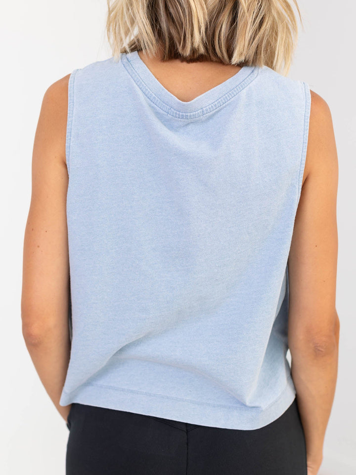 Z Supply Sloane Jersey Denim Muscle TankKnit tops