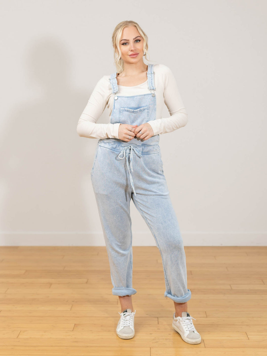 Z Supply The Knit Denim OverallsRomper