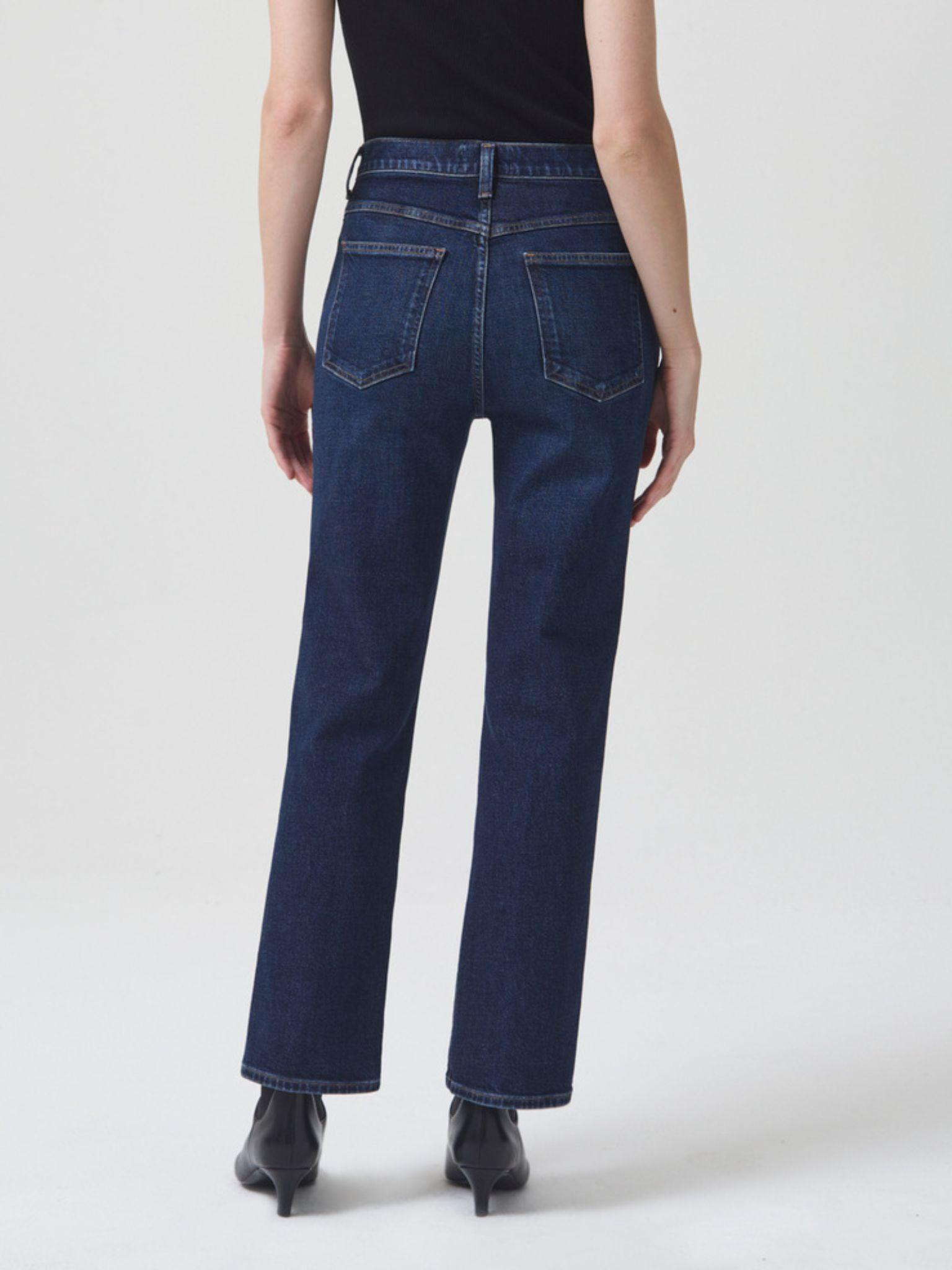 AGOLDE Song Pinch Kick Jean High Rise Dark Wash Jean Leela