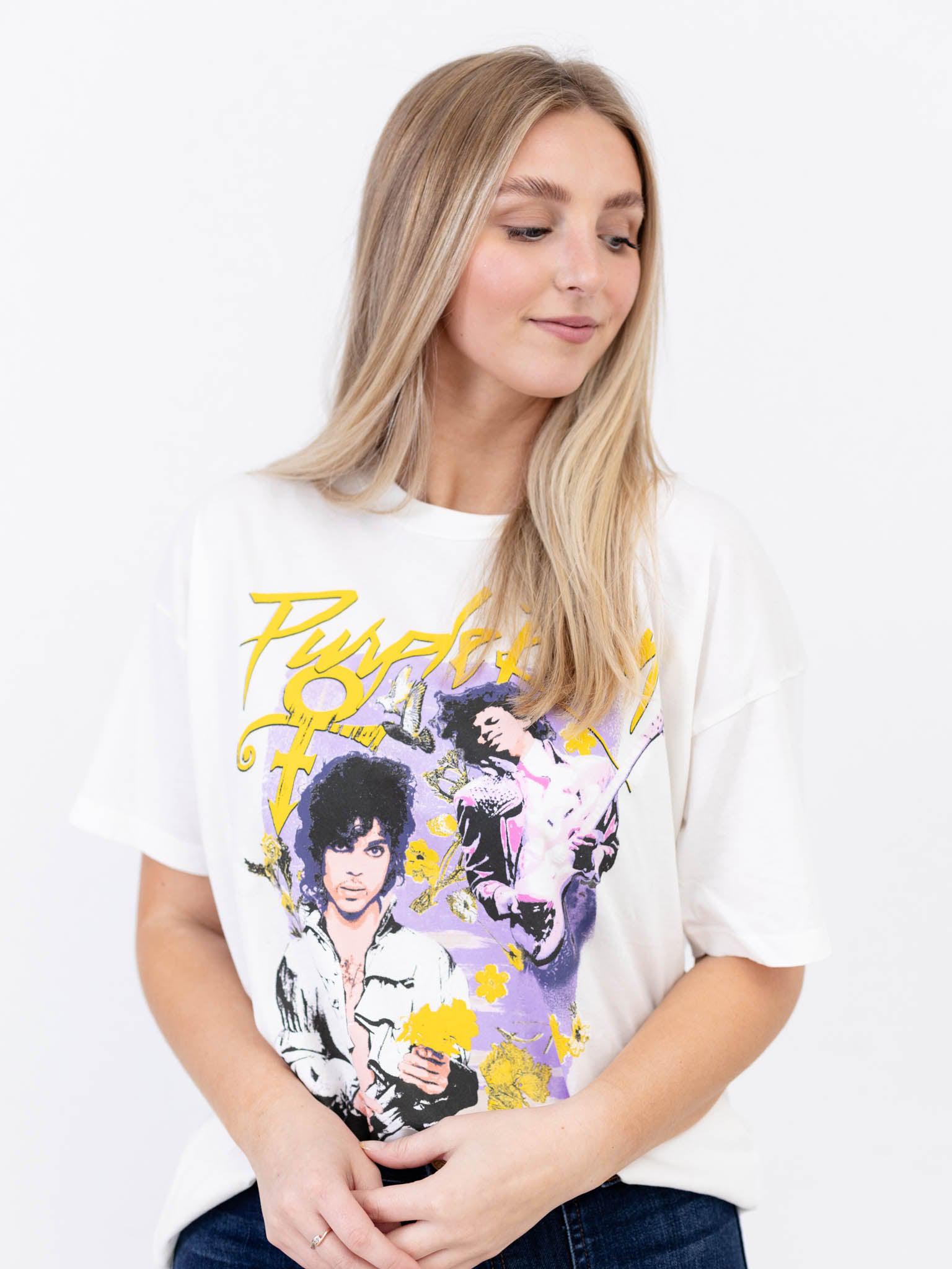 Purple rain best sale shirt white