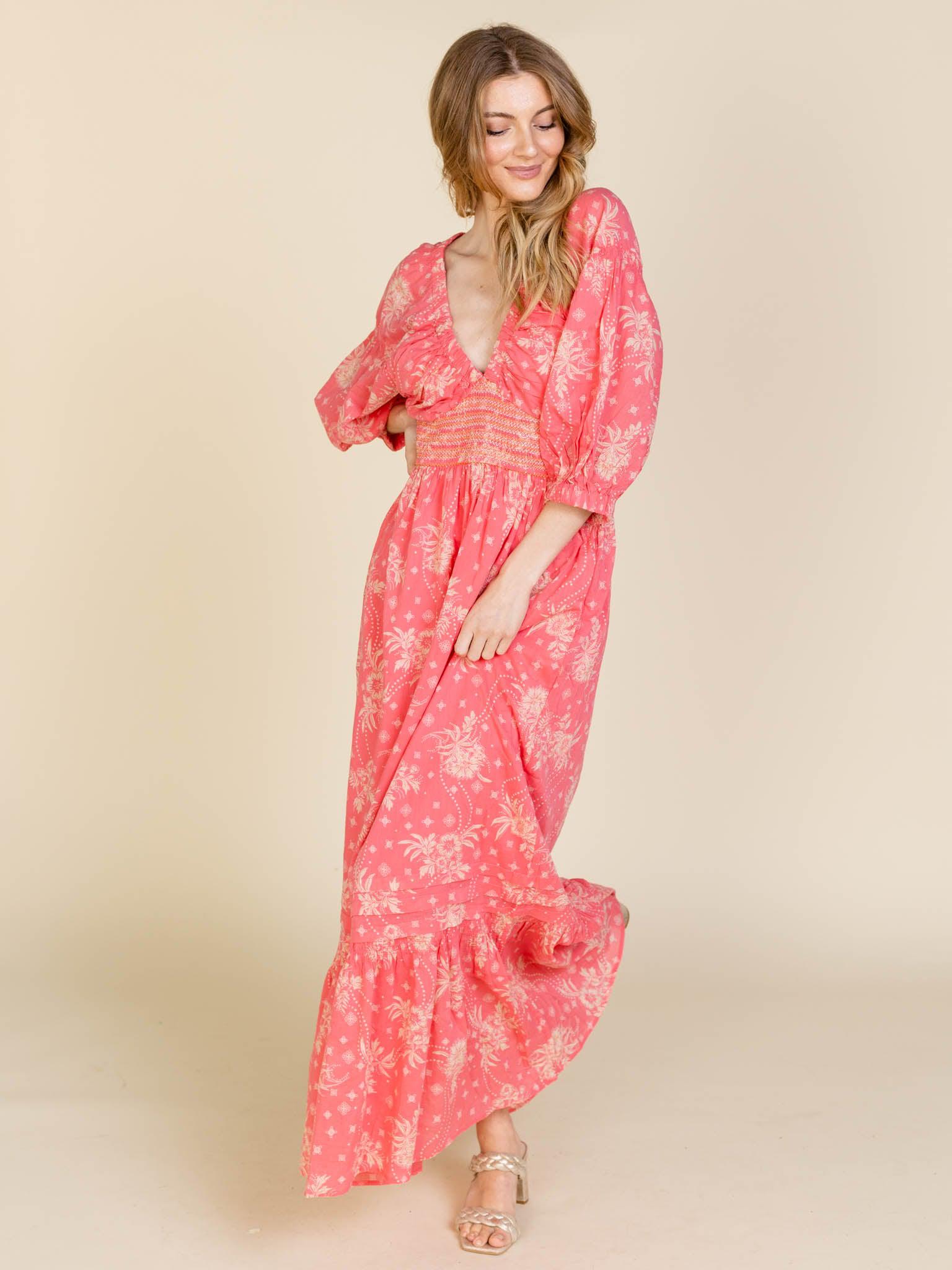 Free People The Golden Hour Maxi Dress - Electropop Pink – Leela