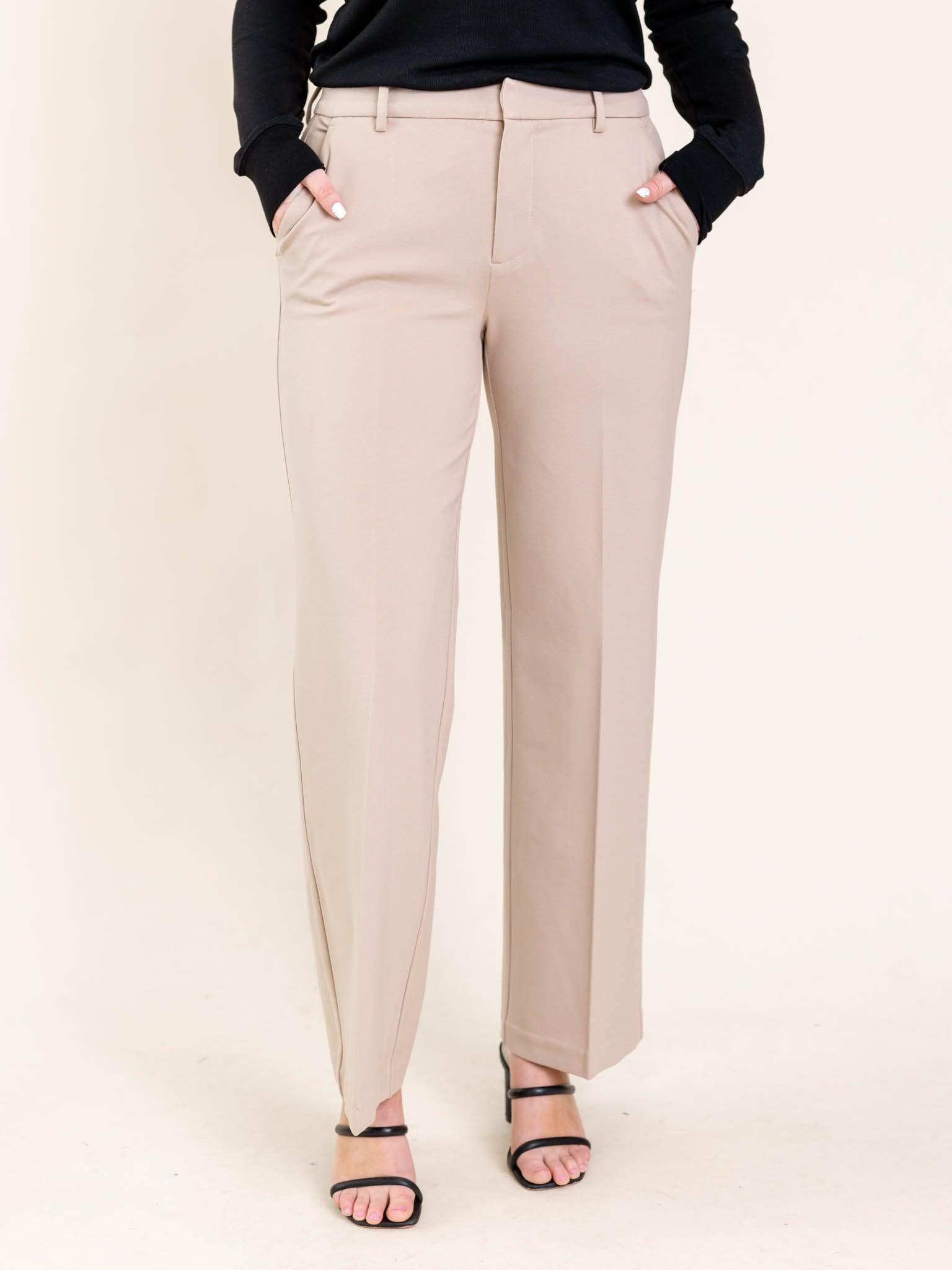 Dotted Smocked Waist Wide Leg Pants for Women in Taupe | NP70125-TAUPE –  Glik's