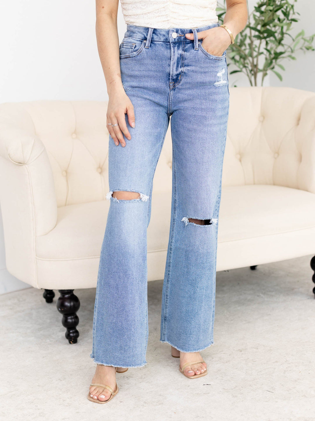 Judy Blue® Ultra High Rise Super Flare Jean - Women's Jeans in Printed