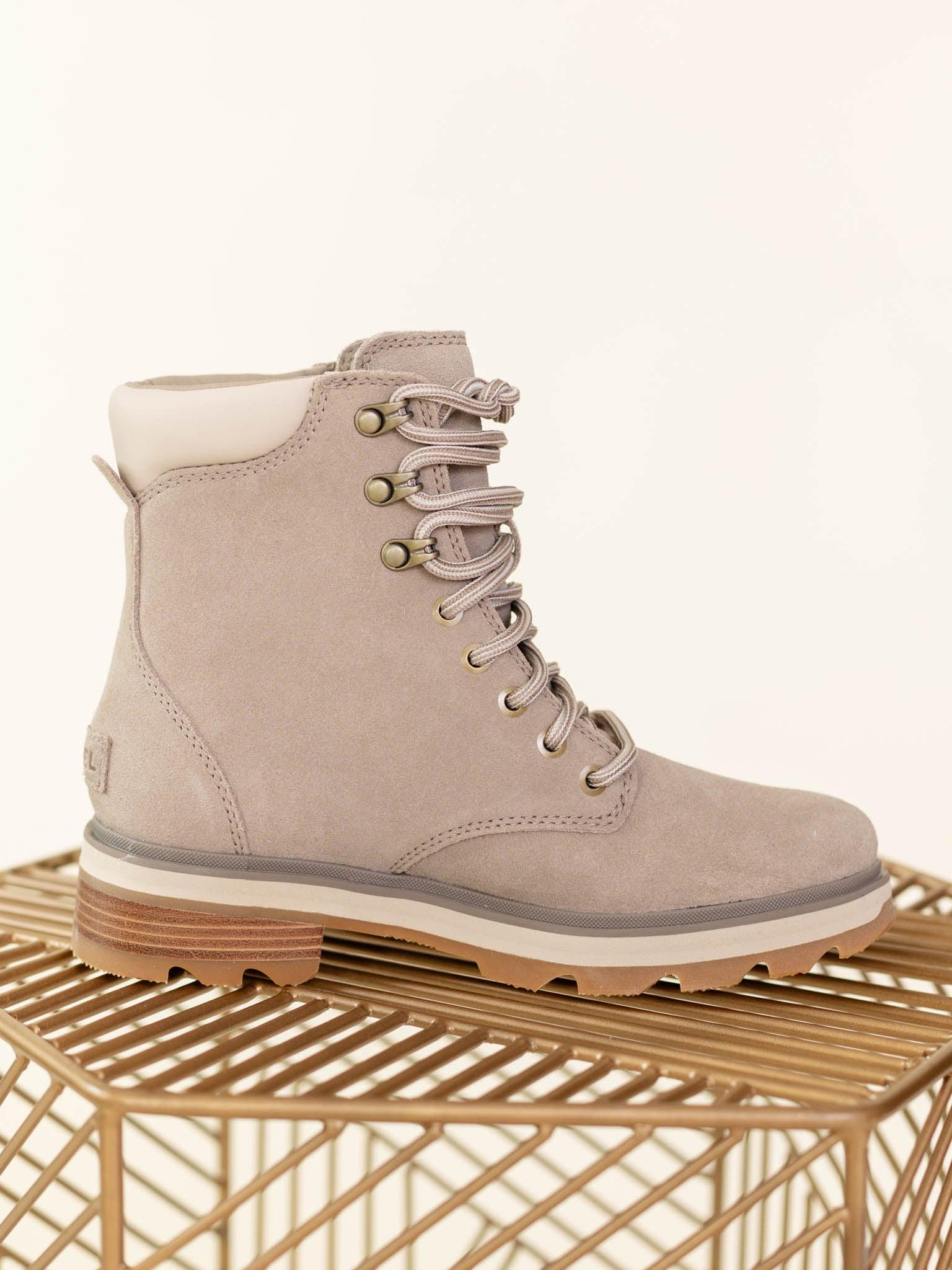 Sorel Lennox Lace STKD Suede Omega Taupe Gum