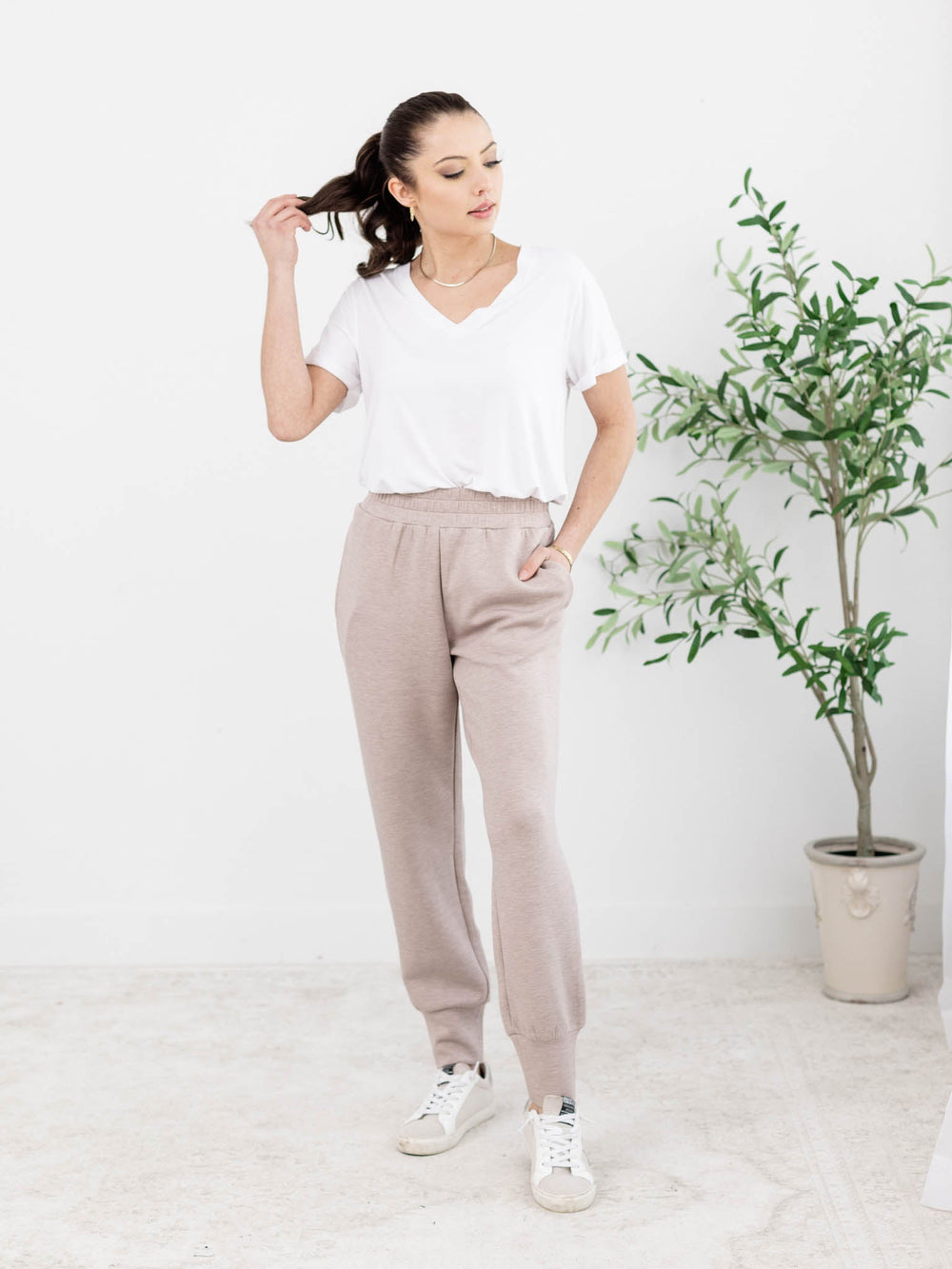 Varley-Varley The Slim Cuff Pant 27.5 - Leela and Lavender